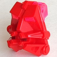 Lego hlava Bionicle základ, červená (32553c07 RED)